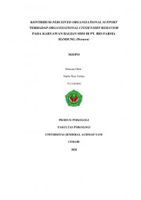 KONTRIBUSI PERCEIVED ORGANIZATIONAL SUPPORT TERHADAP ORGANIZATIONAL CITIZENSHIP BEHAVIOR PADA KARYAWAN BAGIAN SDM DI PT. BIO FARMA BANDUNG (Persero)