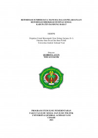 REFORMASI SUMBER DAYA MANUSIA DALAM PELAKSANAAN REFORMASI BIROKRASI DI DINAS SOSIAL KABUPATEN BANDUNG BARAT