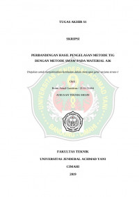 PERBANDINGAN HASIL PENGELASAN METODE TIG DENGAN METODE SMAW PADA MATERIAL A36