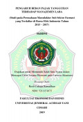 PENGARUH BEBAN PAJAK TANGGUHAN TERHADAP MANAJEMEN LABA (Studi pada Perusahaan Manufaktur Sub Sektor Farmasi yang Terdaftar di Bursa Efek Indonesia Tahun 2013 – 2017)