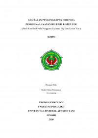 GAMBARAN PENGUNGKAPAN DIRI PADA PENGGUNA LAYANAN BIG EARS LISTEN YOU (Studi Kualitatif Pada Pengguna Layanan Big Ears Listen You )