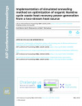 Implementation of simulated annealing method on optimization of organic Rankine cycle waste heat recovery power generation from a two-stream heat source