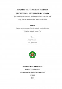 PENGARUH SELF-COMPASSION TERHADAP PSYCHOLOGICAL WELL-BEING PADA REMAJA Studi Pengaruh Self-Compassion terhadap Psychological Well-Being pada Remaja Akhir dari Keluarga Single Mother di Kota Cimahi