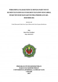 Perbandingan Kadar Enzim Ck-Mb Pada Pasien Non St-Segment Elevation Dan St-Segment Elevation Myocardial Infarction Di Rumah Sakit Dustira Periode Januari – Desember 2016