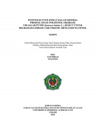 Potensi Buffer Sitrat Dalam Kinerja Produk Crude Polifenol Oksidase Ubi Jalar Putih (Ipomoea Batatas L.) Reject Untuk Degradasi Limbah Cair Tekstil Mengandung Fenol