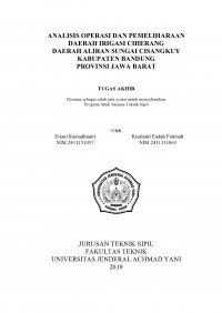 ANALISIS OPERASI DAN PEMELIHARAAN DAERAH IRIGASI CIHERANG DAERAH ALIRAN SUNGAI CISANGKUY PROVINSI JAWA BARAT