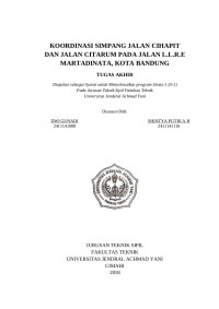 KOORDINASI SIMPANG JALAN CIHAPIT DAN JALAN CITARUM PADA JALAN L.L.R.E MARTADINATA, KOTA BANDUNG