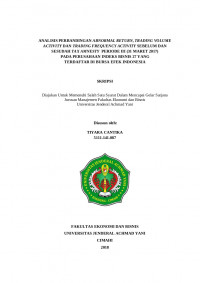 ANALISIS PERBANDINGAN ABNORMAL RETURN, TRADING VOLUME ACTIVITY DAN TRADING FREQUENCY ACTIVITY SEBELUM DAN SESUDAH TAX AMNESTY PERIODE III (31 MARET 2017) PADA PERUSAHAAN INDEKS BISNIS 27 YANG TERDAFTAR DI BURSA EFEK INDONESIA
