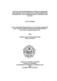 ANALISIS KETIDAKSEIMBANGAN BEBAN TERHADAP ARUS NETRAL DAN LOSSES PADA TRANSFORMATOR DISTRIBUSI PT. PLN (PERSERO) AREA CIMAHI RAYONCILILIN