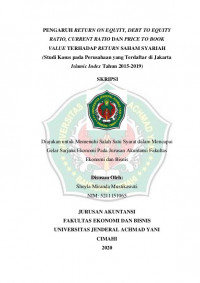 PENGARUH RETURN ON EQUITY, DEBT TO EQUITY RATIO, CURRENT RATIO DAN PRICE TO BOOK VALUE TERHADAP RETURN SAHAM SYARIAH (Studi Kasus pada Perusahaan yang Terdaftar di Jakarta Islamic Index Tahun 2015-2019)