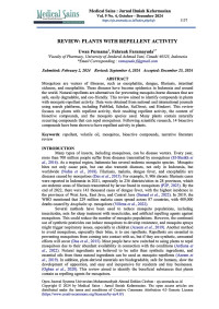 Image of REVIEW: PLANTS WITH REPELLENT ACTIVITY