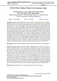 Image of PEMANTIK: PELATIHAN WANITA TANI KAMPUNG CENGEK